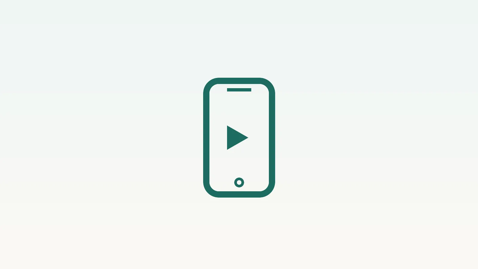 Illustration of a phone with a play button on screen